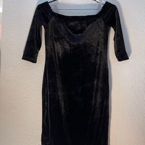 Ambiance Elegant Black Velvet Dress